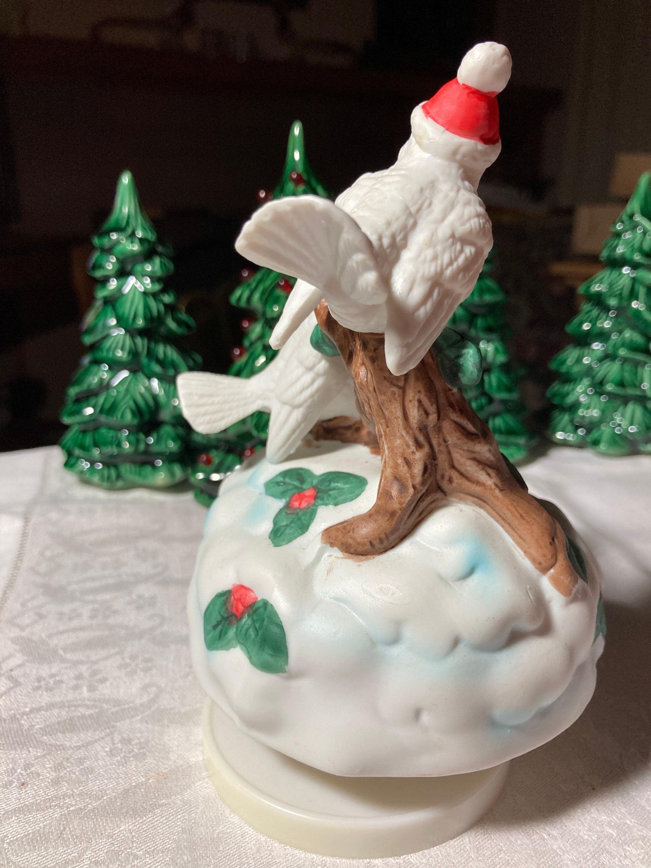 Vintage Christmas Music Box Decor