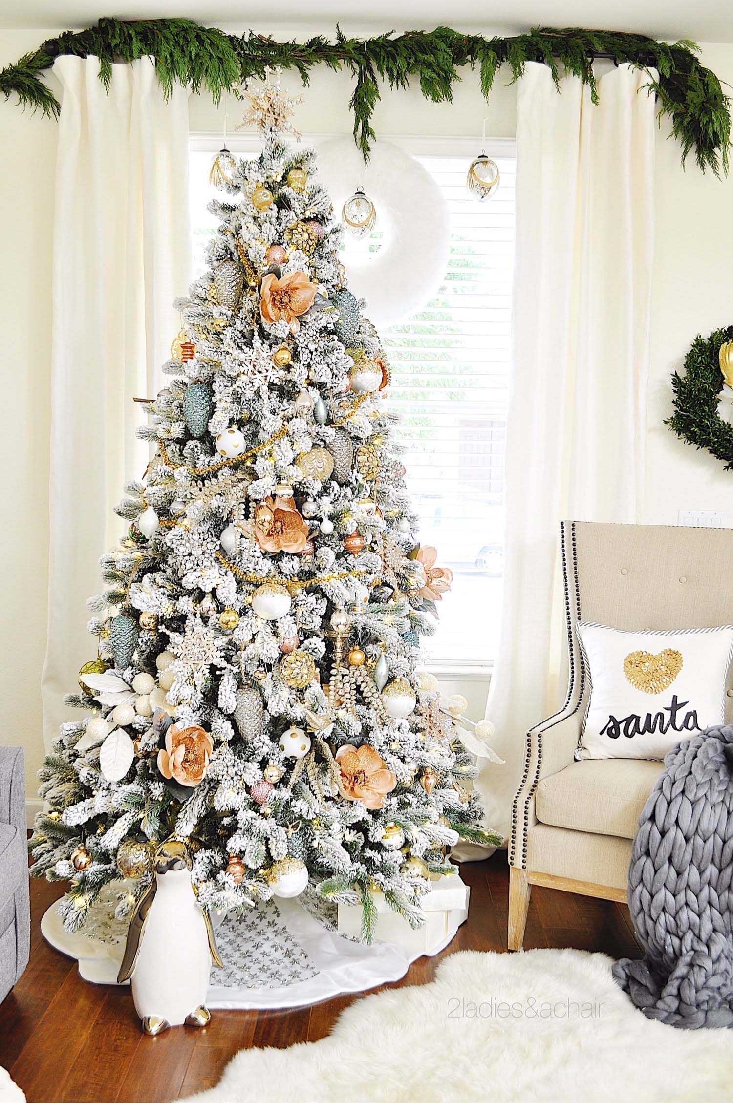 Picts of White Christmas Tree Decorating Ideas