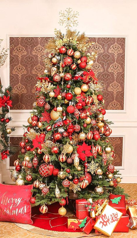 Red and Gold Christmas Tree Designs