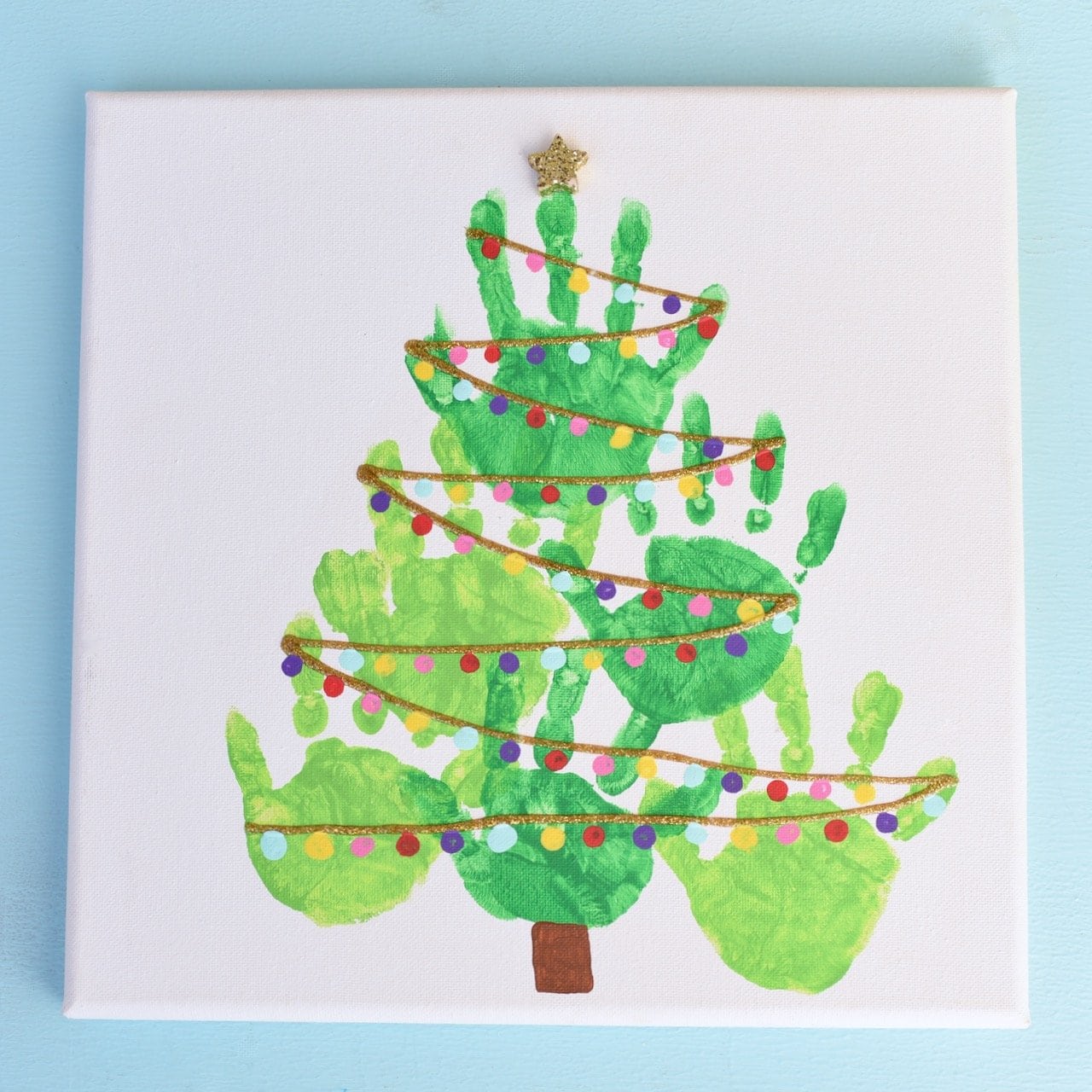 5 Easy Handprint Christmas Tree Decor Ideas