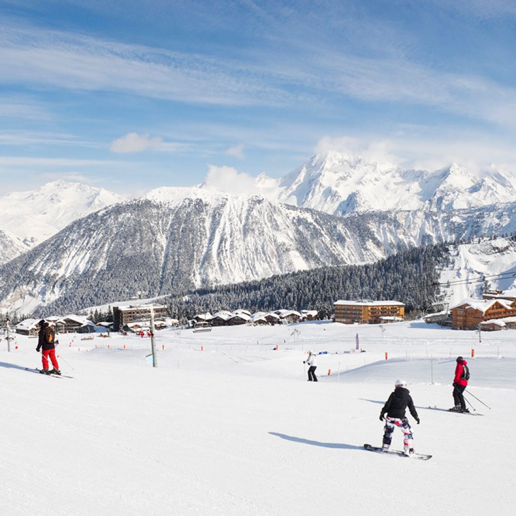 Skiing in the French Alps