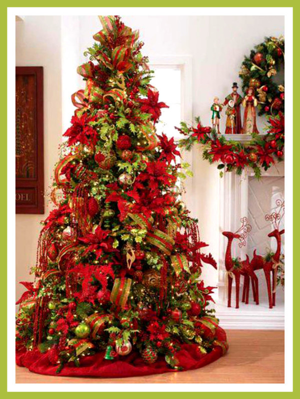 Red Green Christmas Tree Decor Inspiration