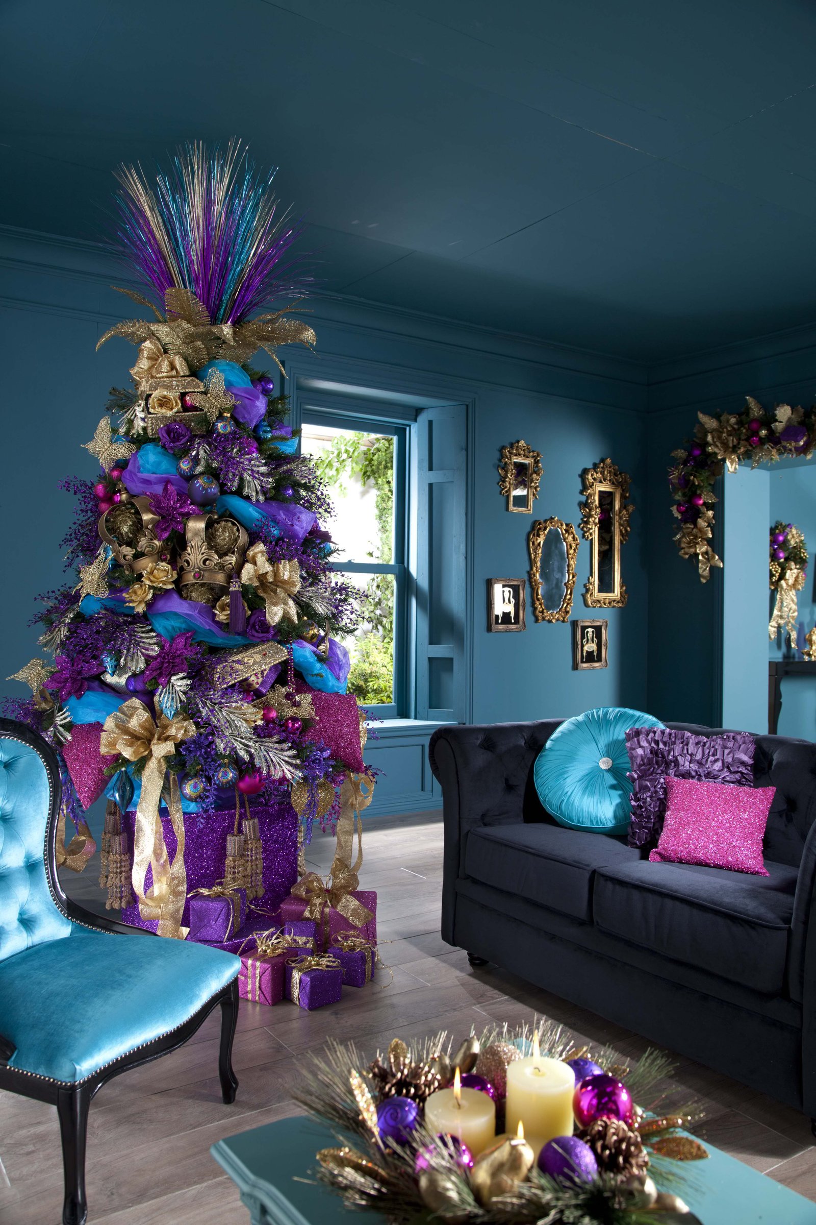 Wall Christmas Tree with Ribbon Decor Inspiration