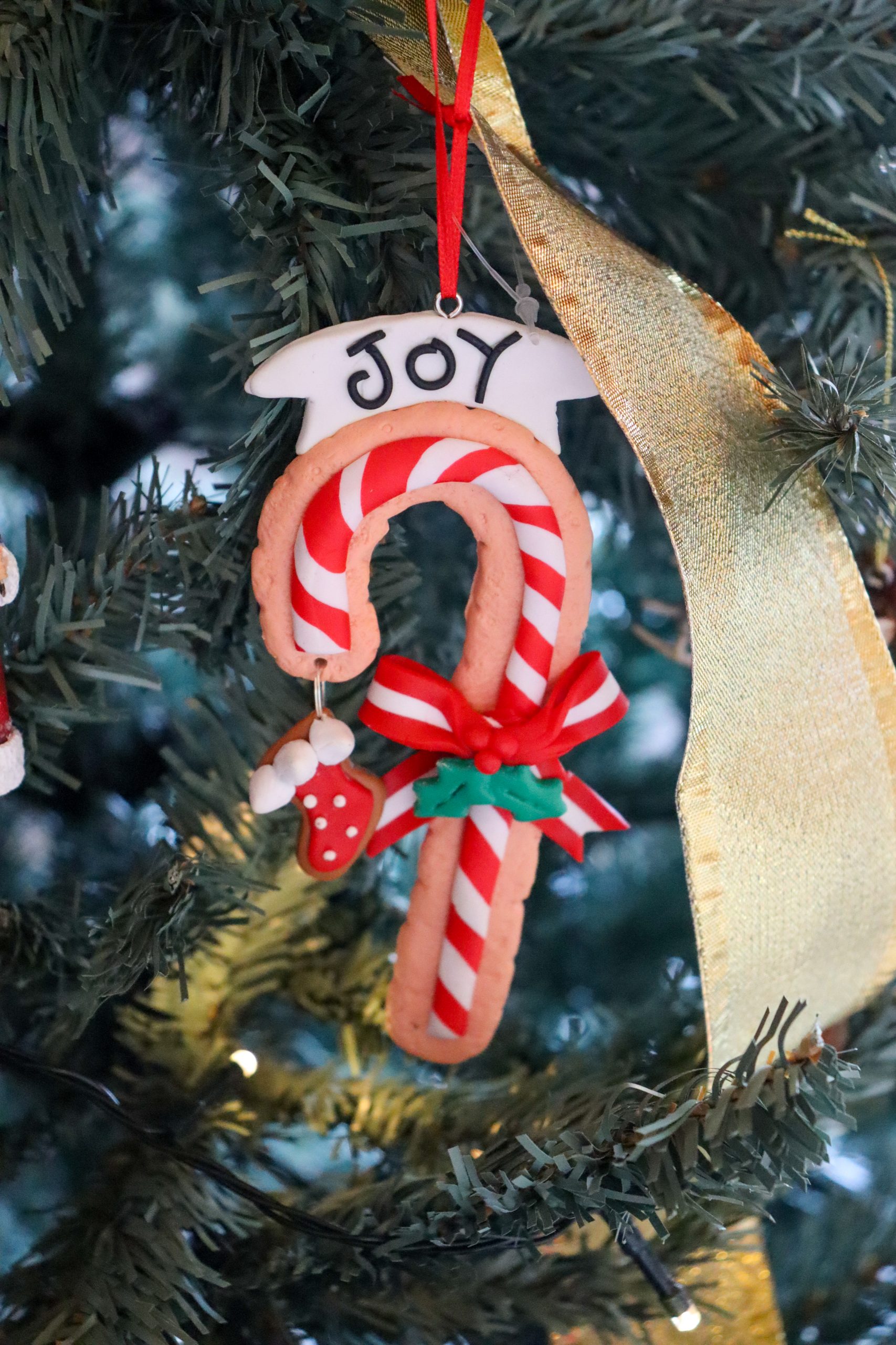 Gingerbread Candy Cane Ornaments