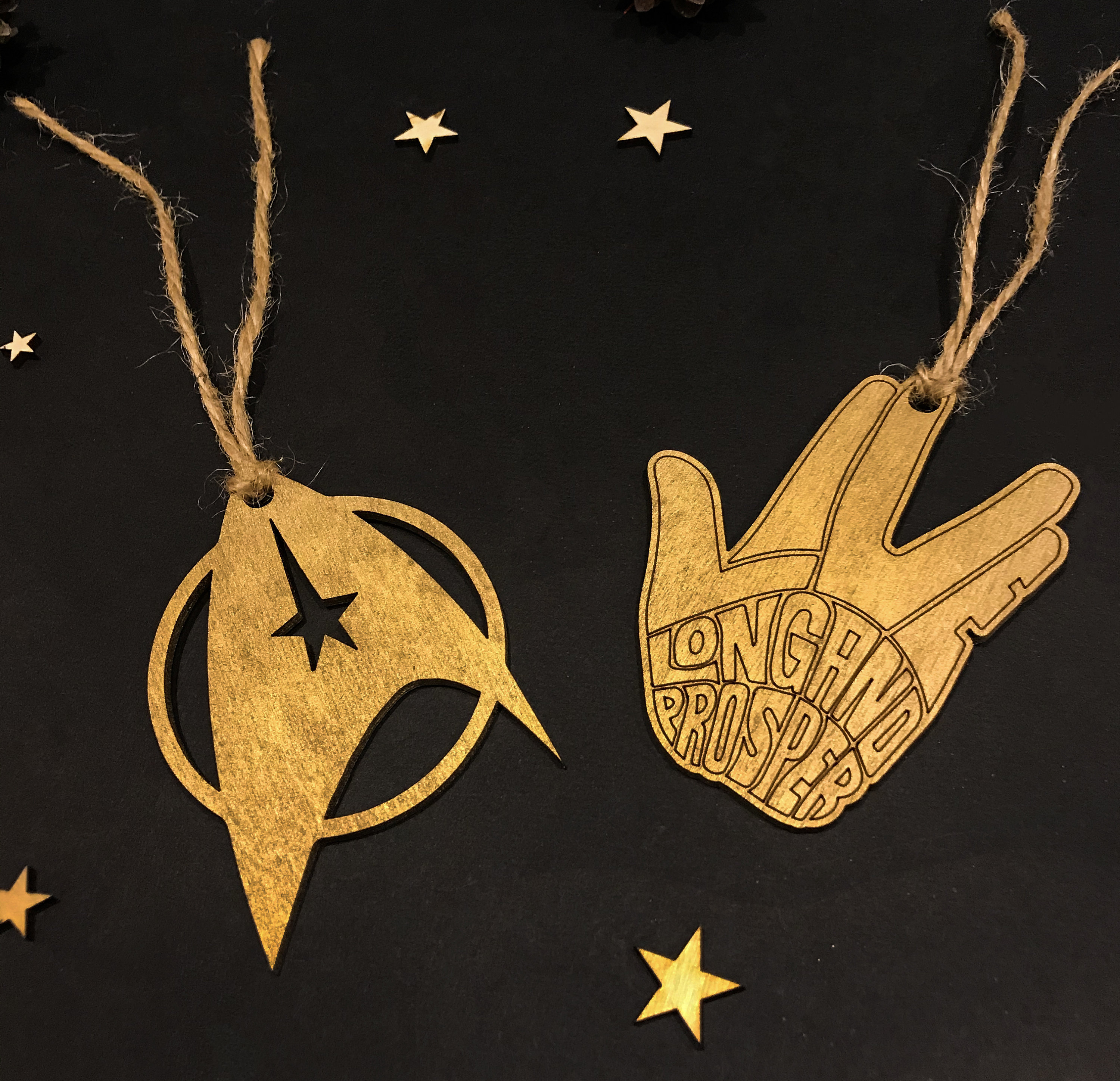 Star Trek-Inspired Red Christmas Tree Ornaments