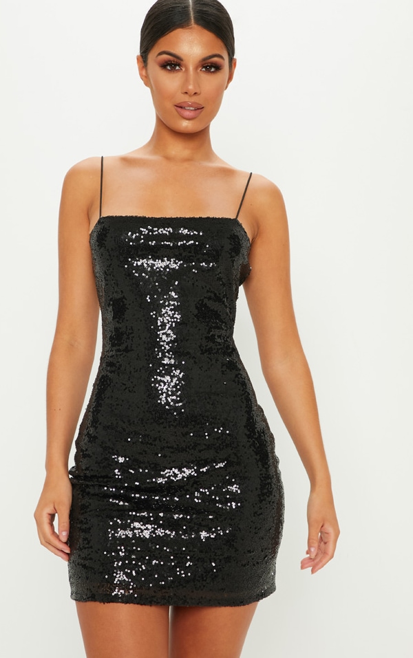 Black Sequin Dress