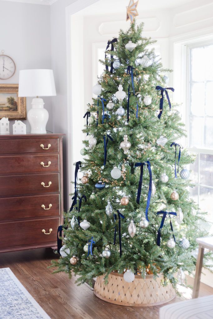 Blue Bow Christmas Tree Ideas