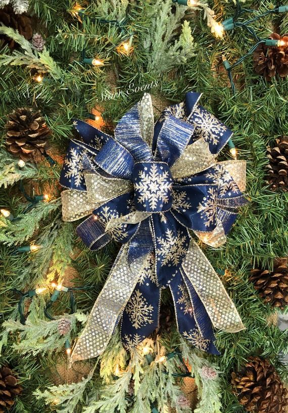 Blue Bow Christmas Tree Inspiration