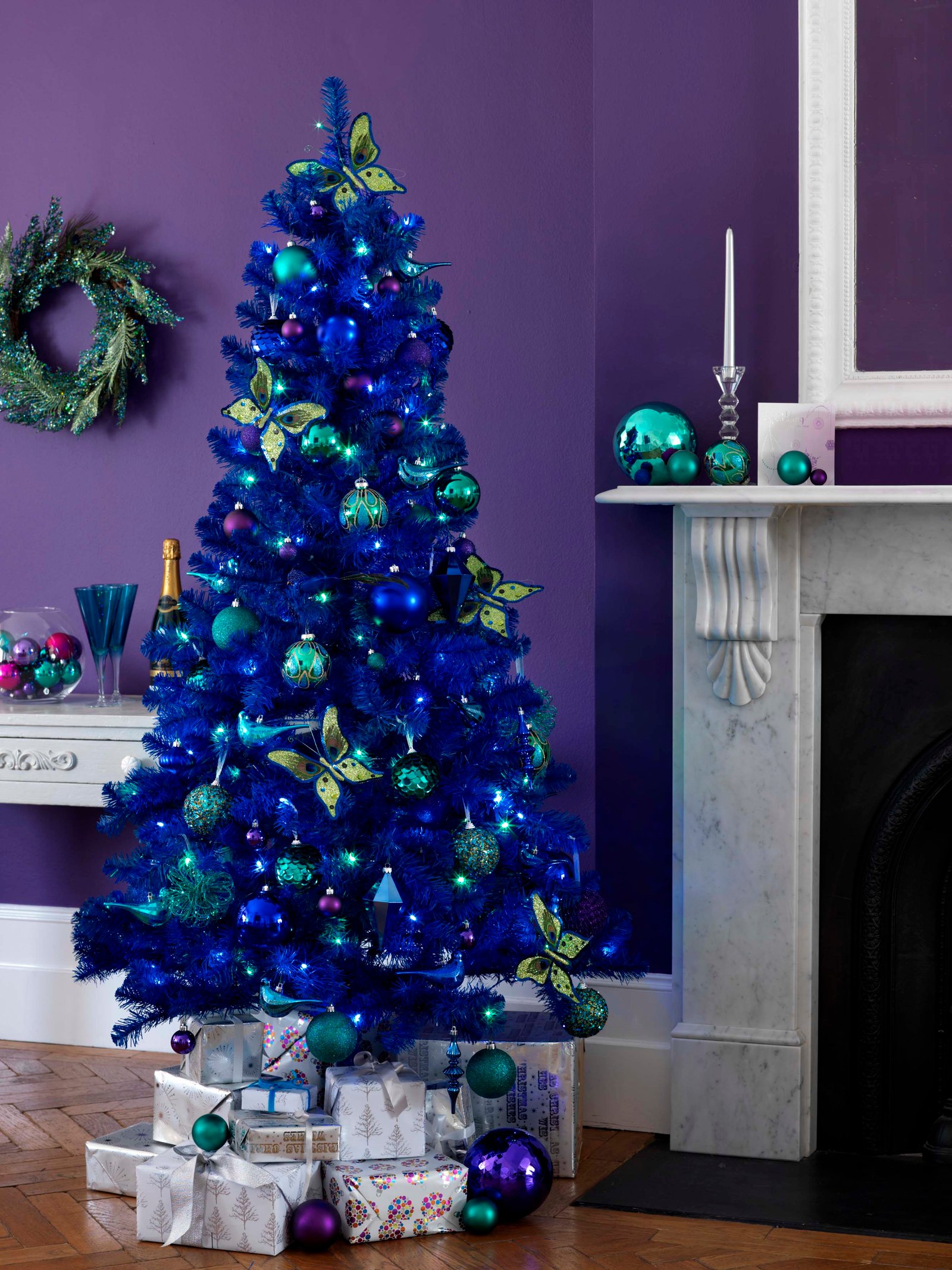 Blue Christmas Tree Decorating Ideas