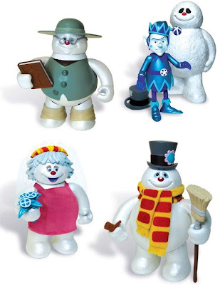 Blue and Silver Frosty Figures