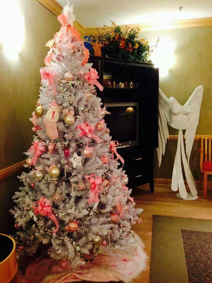 Cancer Ribbon Christmas Tree Decorating Ideas