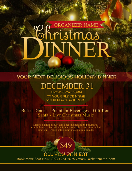 Christmas Dinner Flyer Ideas