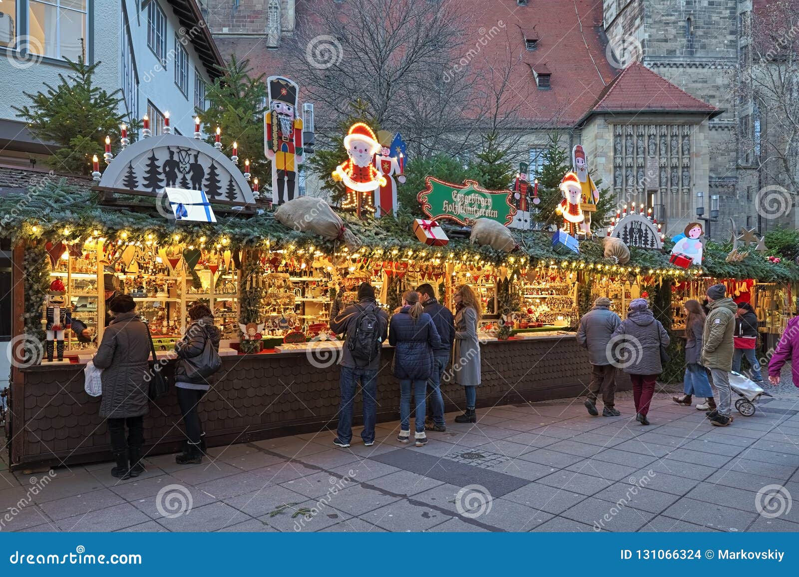 Christmas market stalls in Germany