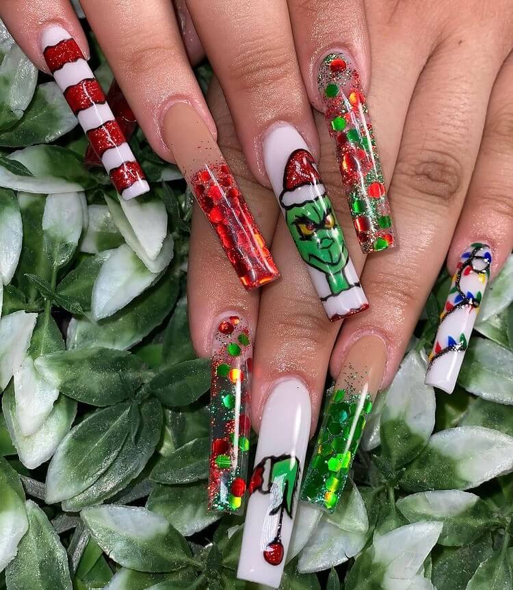 Christmas Nail Ideas for Long Nails