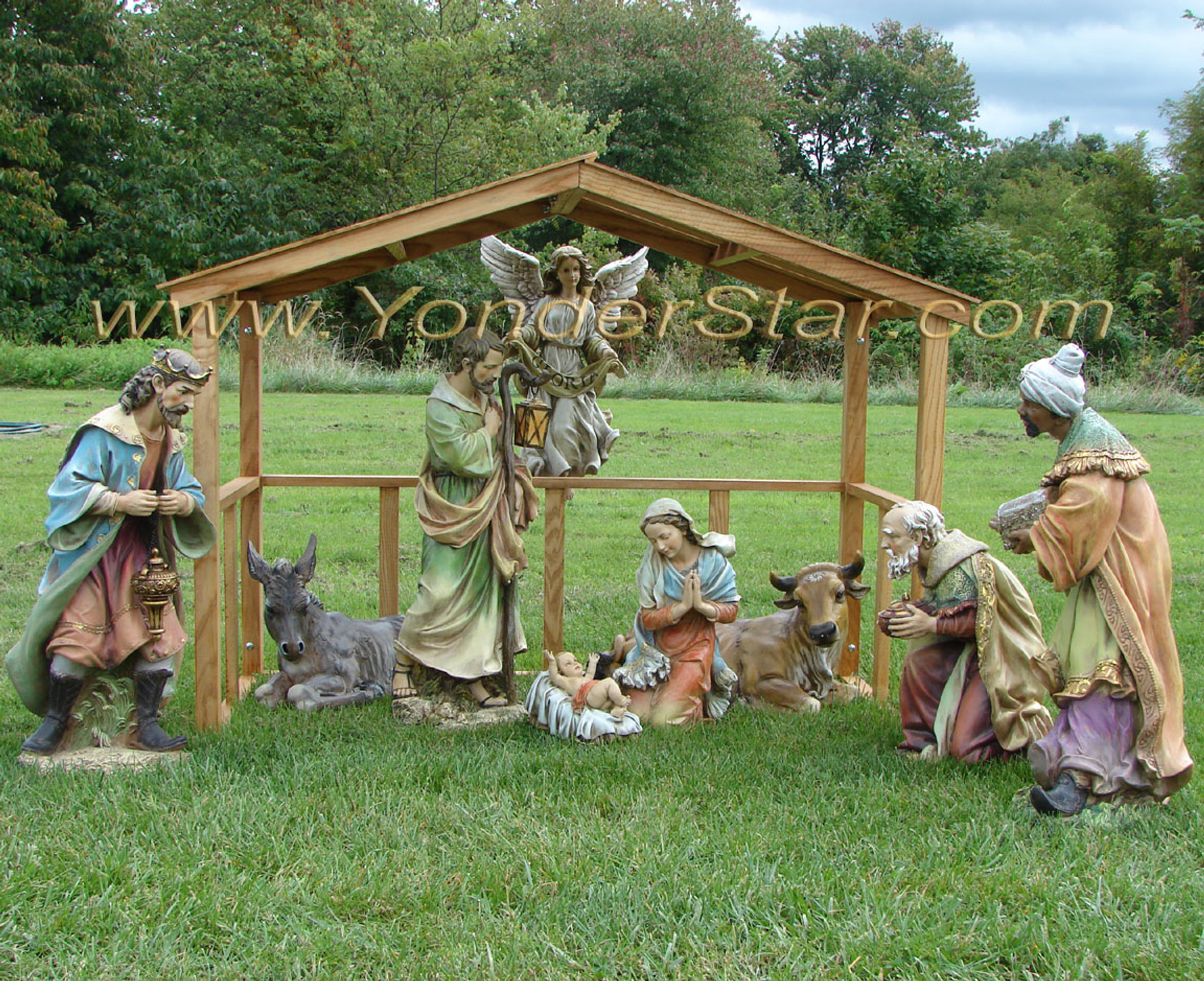 Christmas outdoor nativity scene