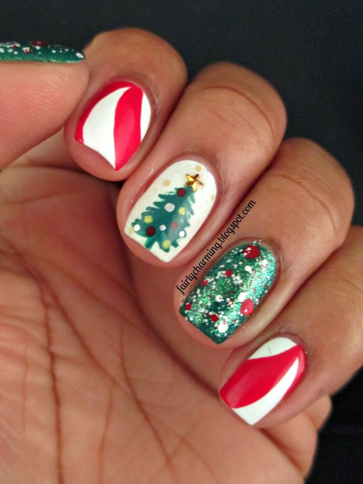 Christmas Tree Acrylic Nail Designs