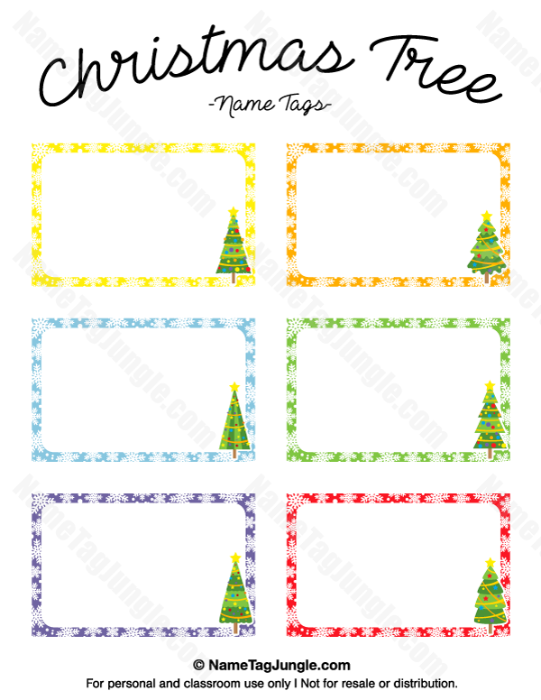 Christmas Tree Name Tags