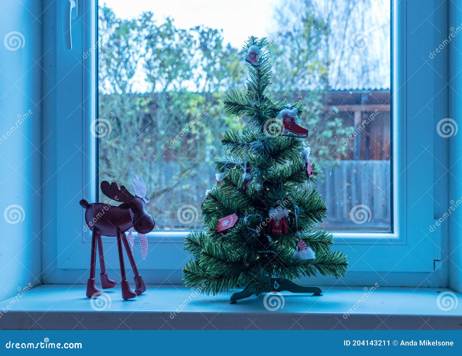 Christmas Tree on Windowsill