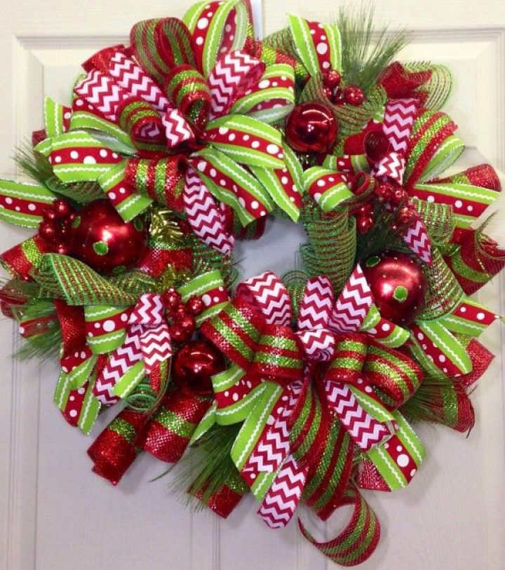 Christmas Tree Ribbon Wreath