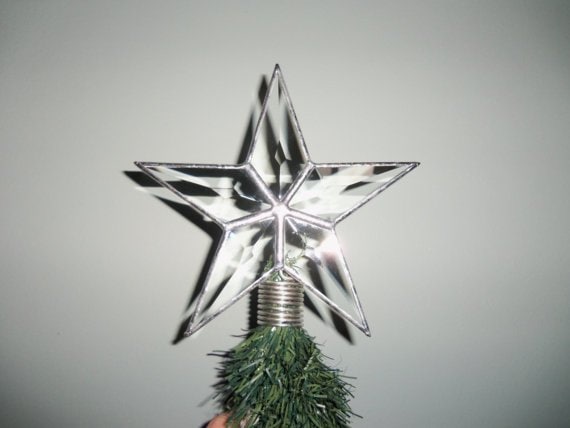 Clear Glass Star Tree Topper