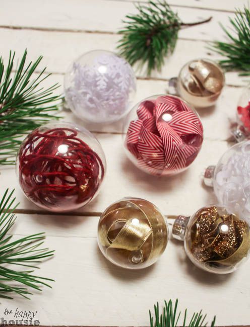 Clear Ribbon Ornaments