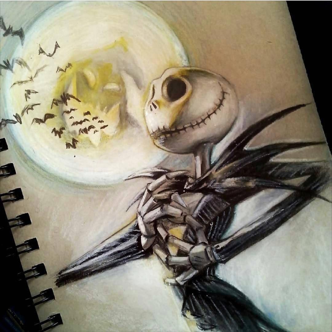 Detailed Jack Skellington Pencil Drawing