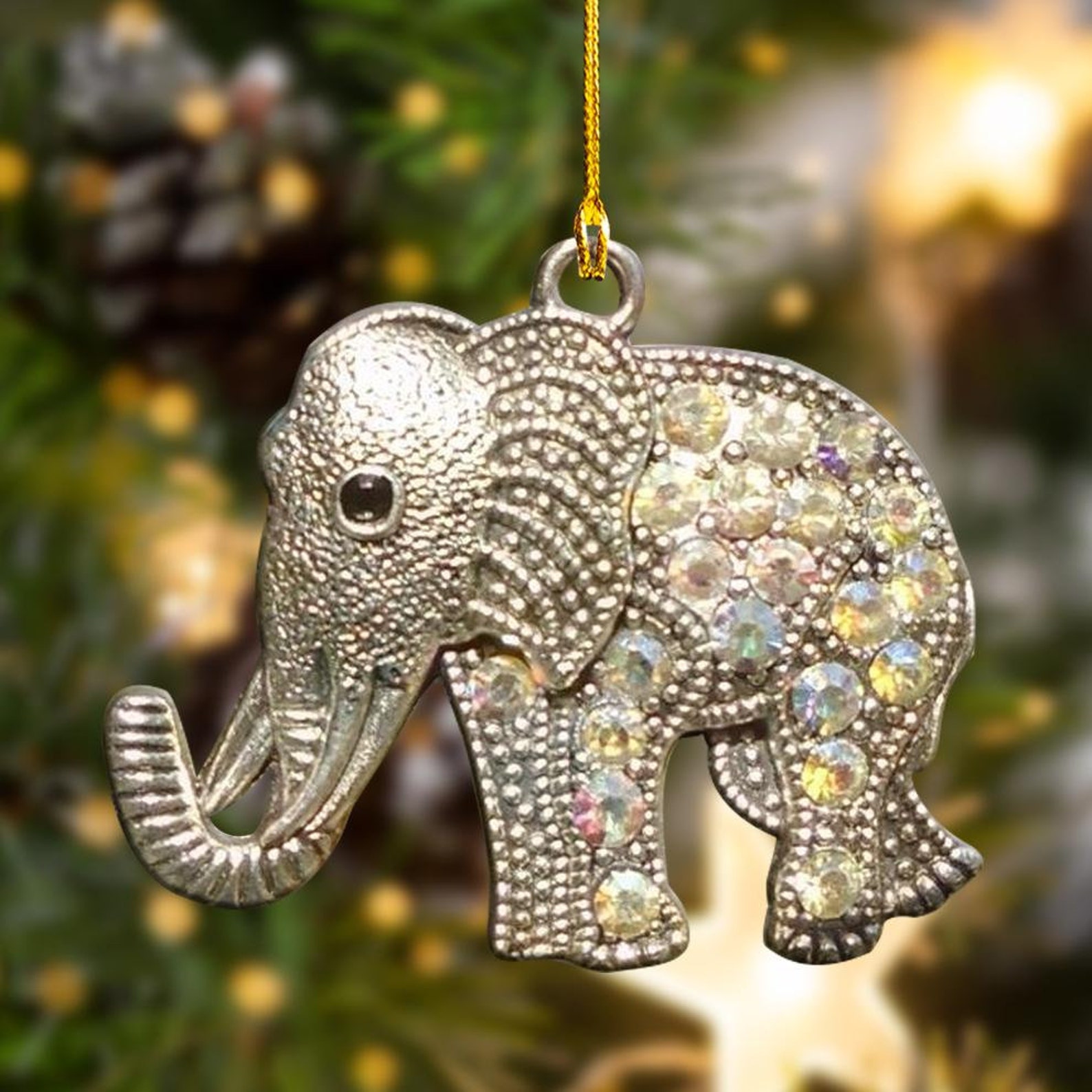 Elephant Christmas Ornament