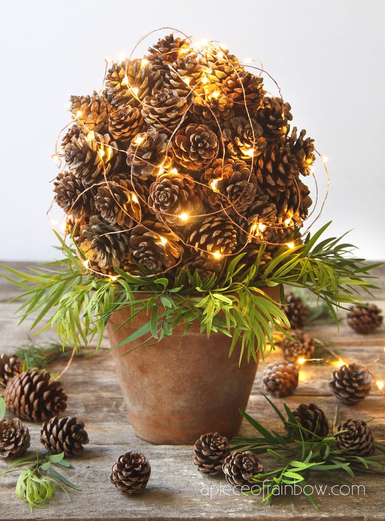 Fairy Lights Christmas Cone Tree Decoration