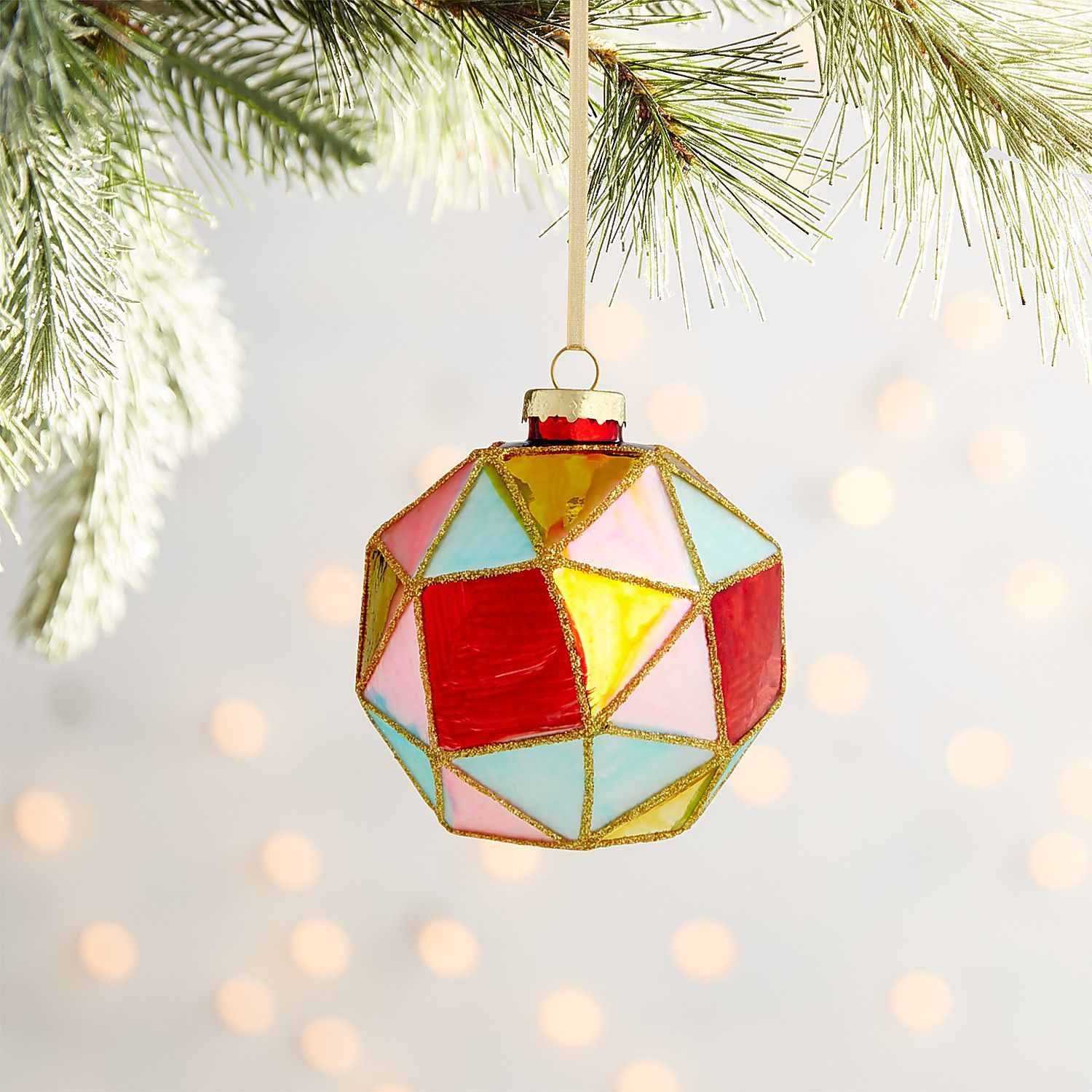 Geometric Glass Ornaments