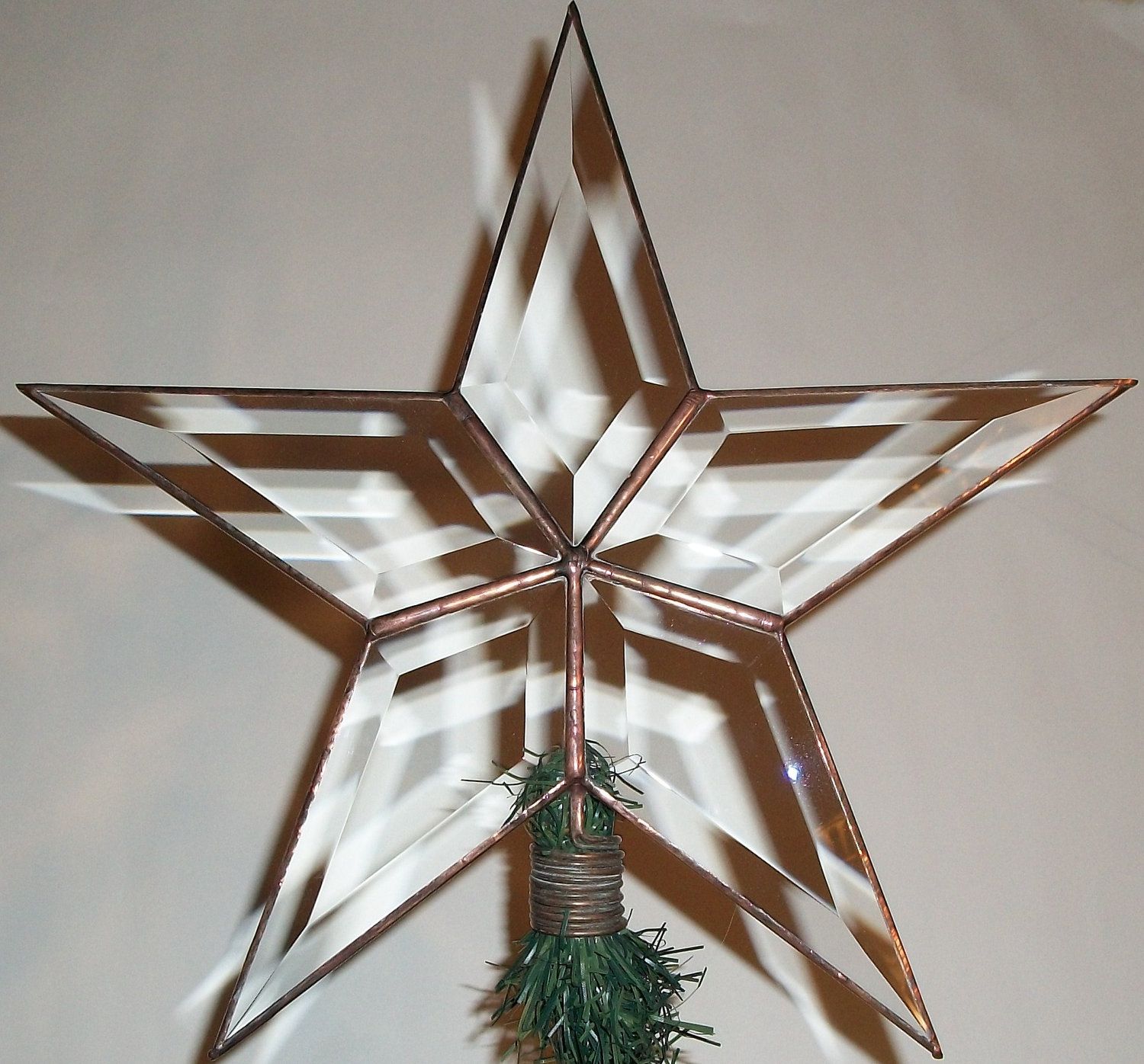 Glass Star Christmas Tree Topper