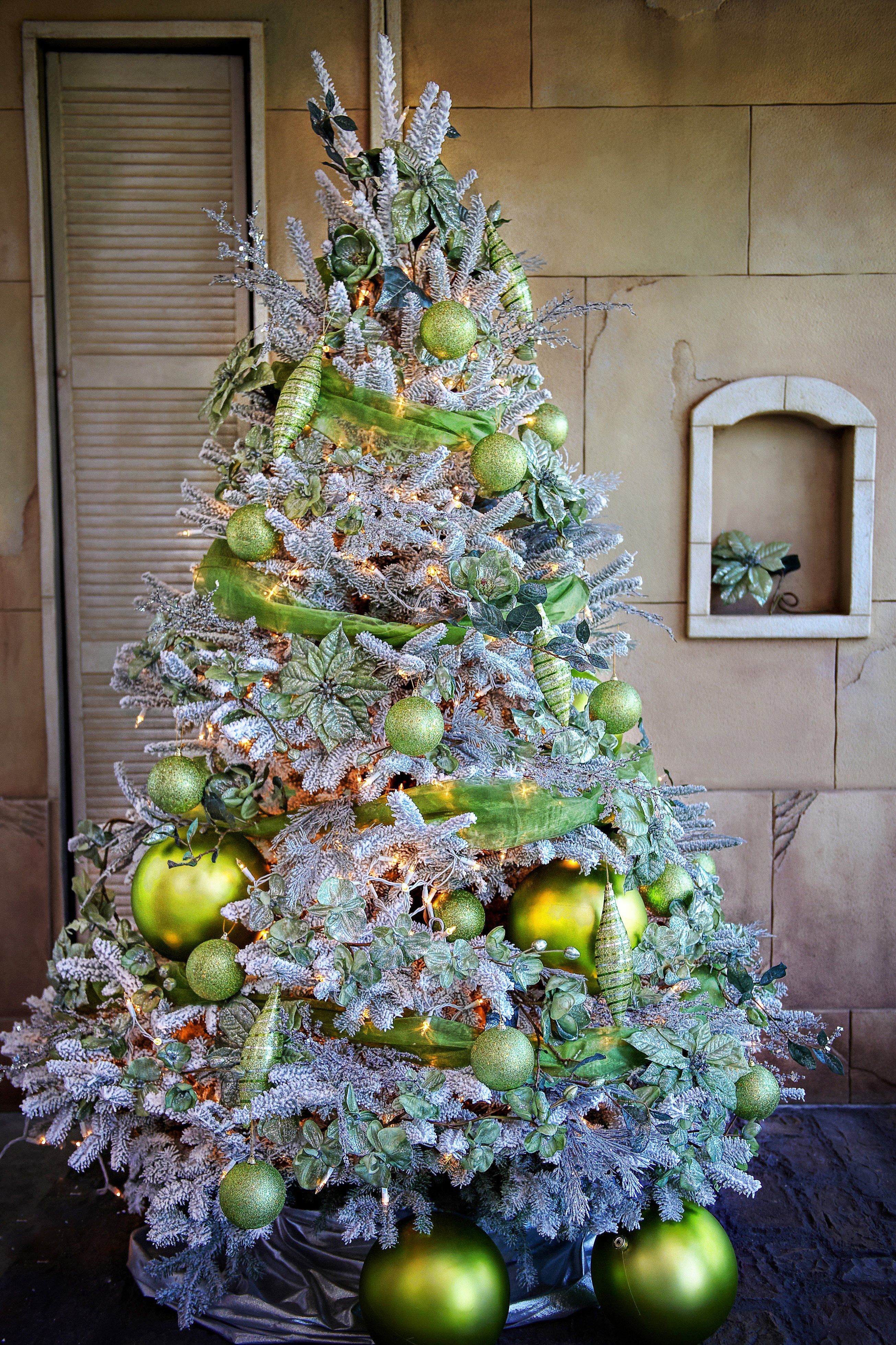 Green Christmas tree ornaments