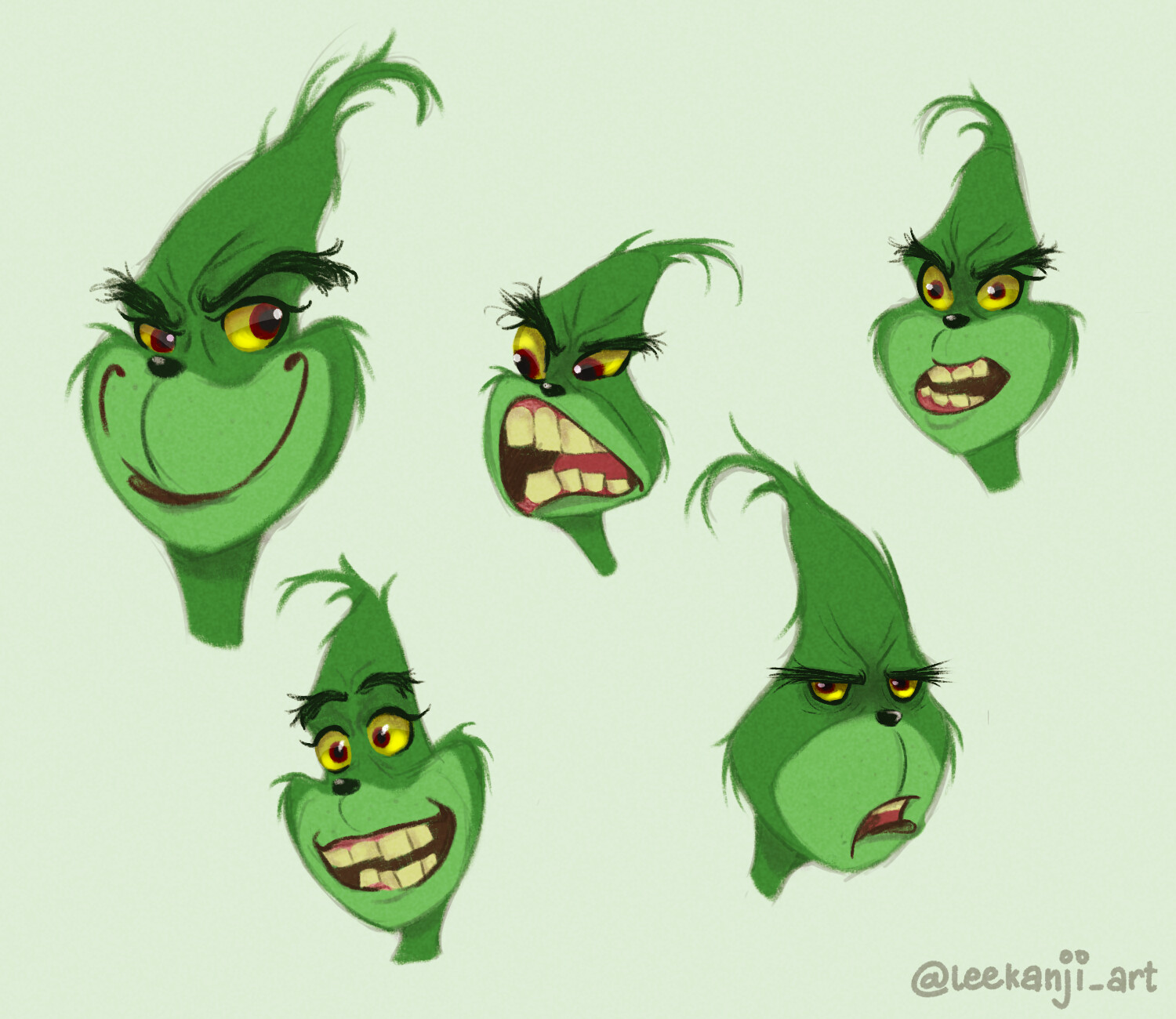 Grinch Facial Expressions