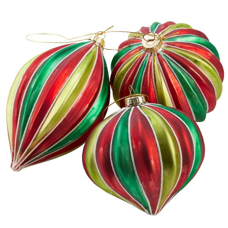 Handmade Ornaments Red and Green