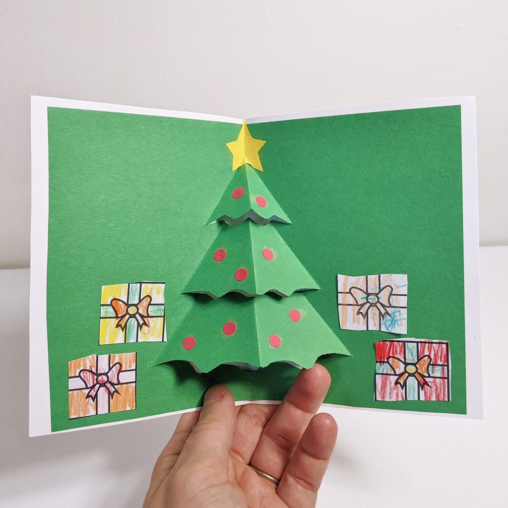 Handprint Pop-Up Christmas Card