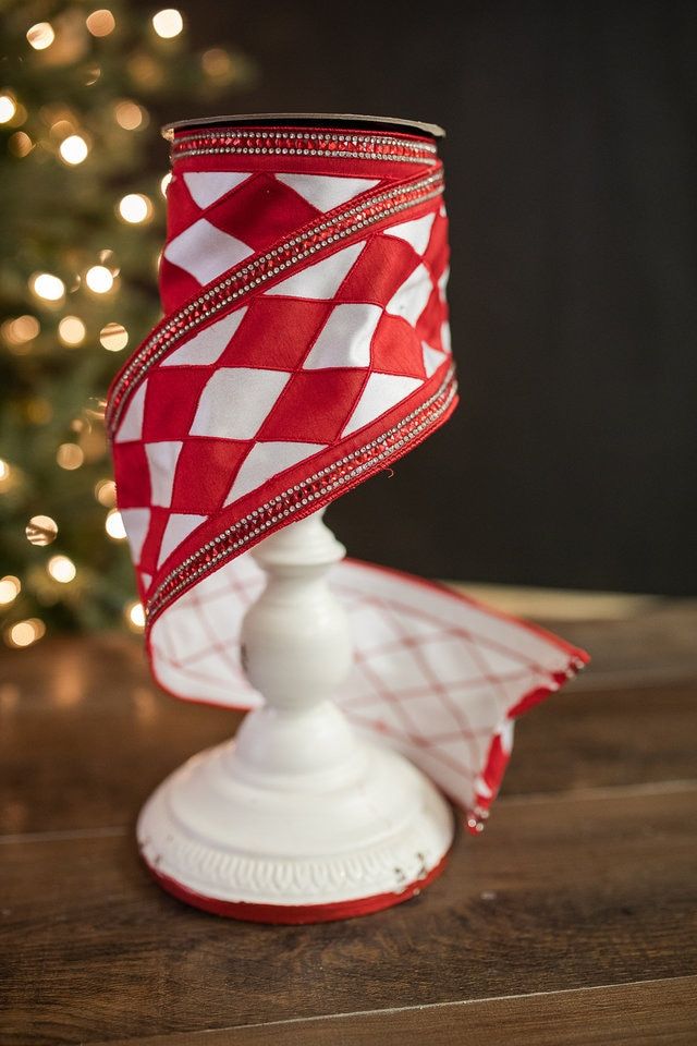 Harlequin Ribbon Christmas Tree Garland