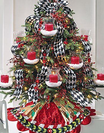 Harlequin Ribbon Tree Decorating