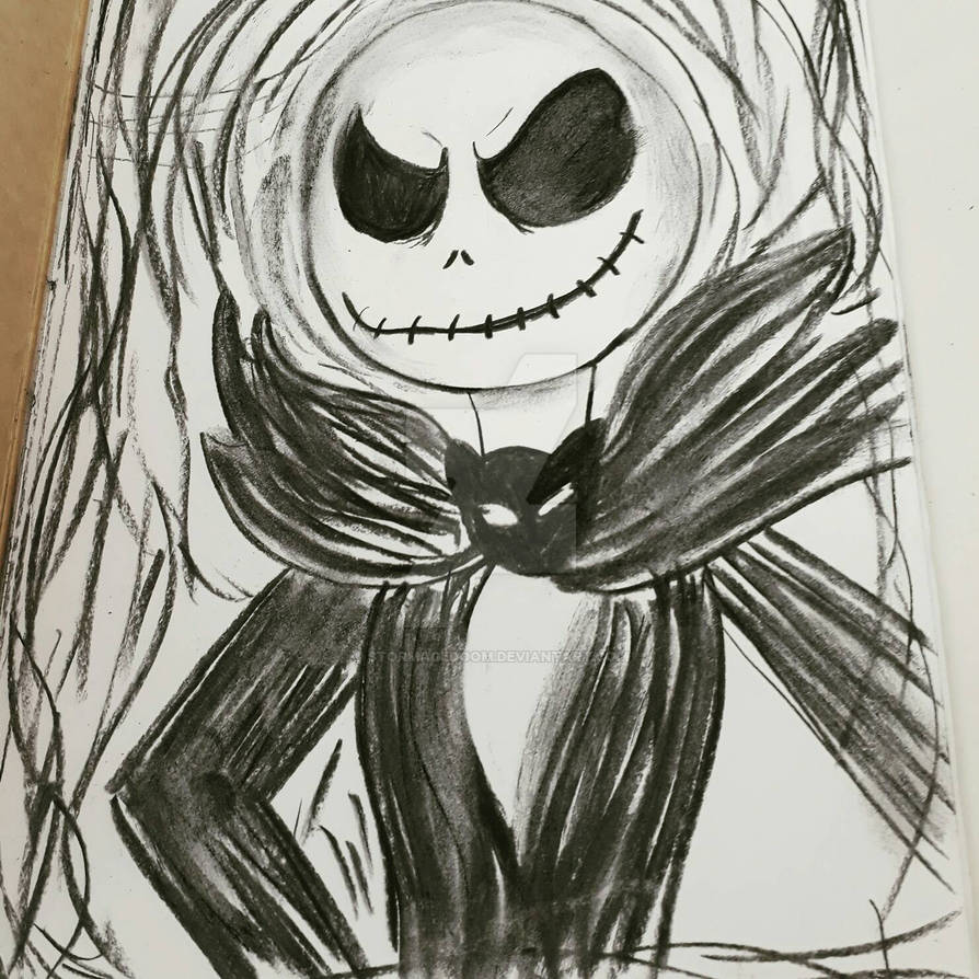 Jack Skellington Charcoal Drawing