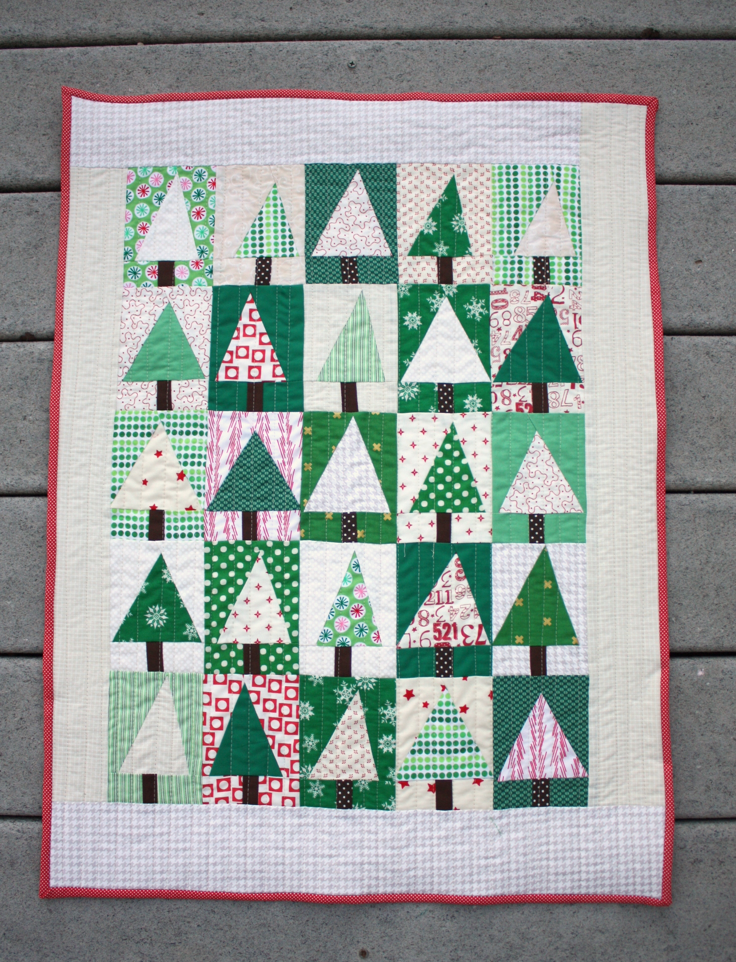 Making Christmas Quilt