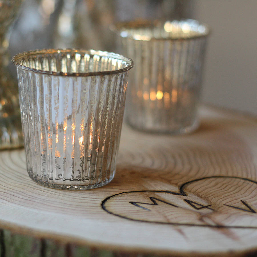 Mercury Glass Tea Light Holder