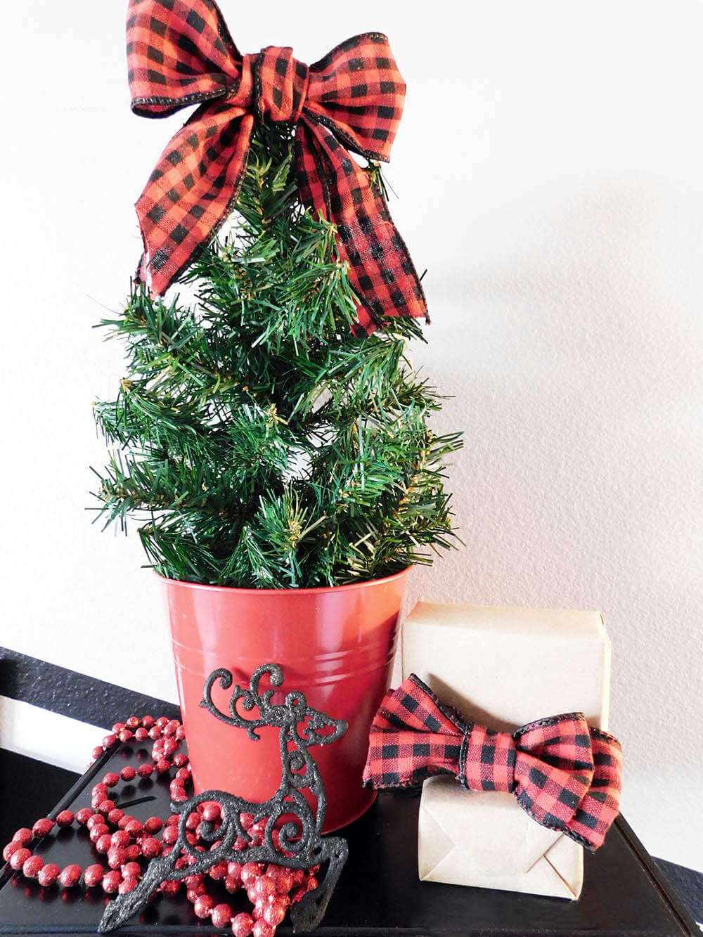 Mini Christmas Tree with Garland