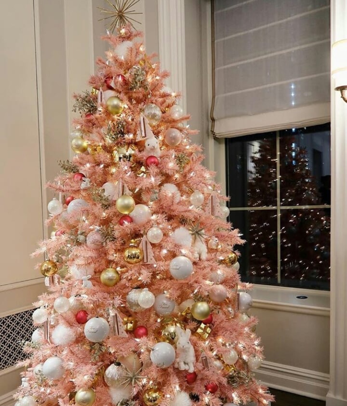 Modern Pink Christmas Tree Decorations