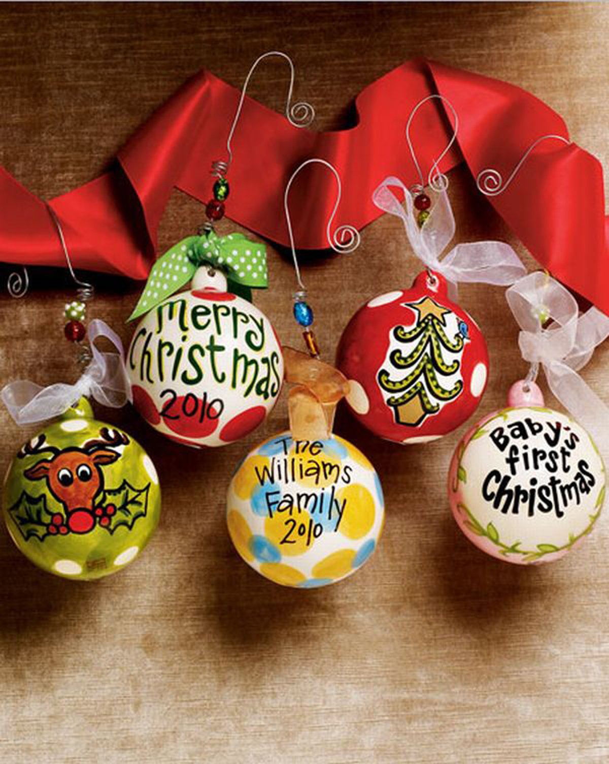 Monogrammed Christmas decorations