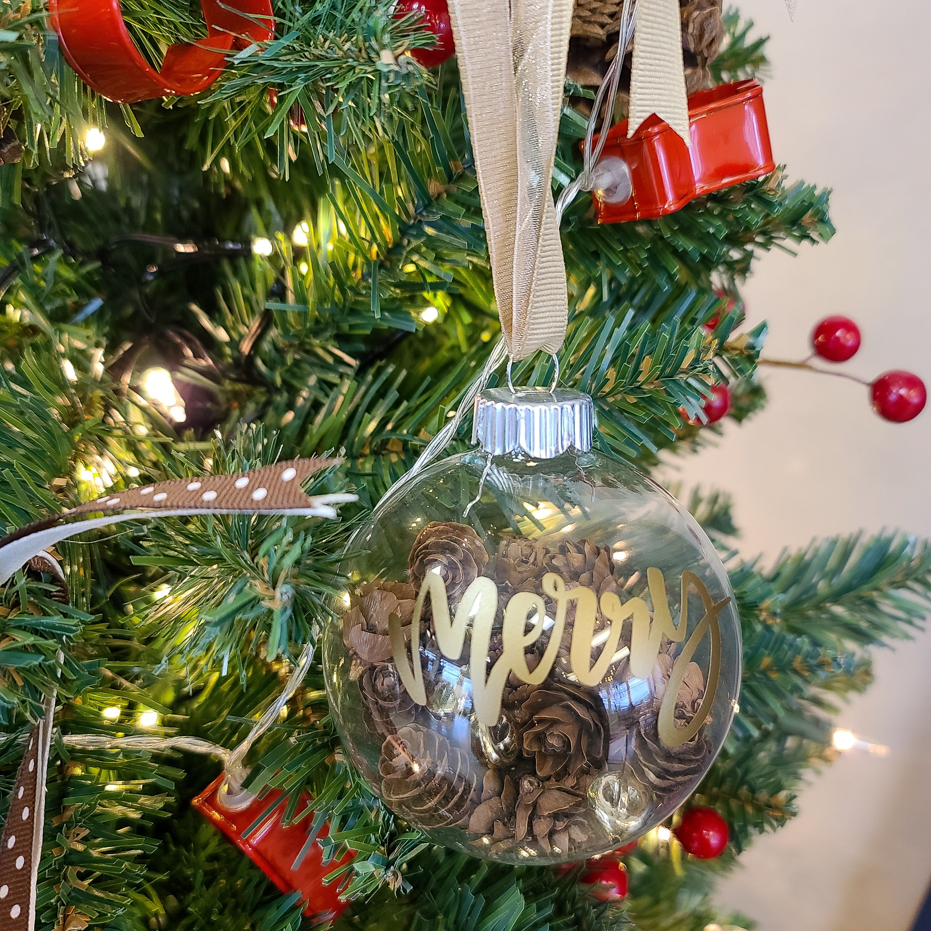 Monogrammed Glass Ornaments