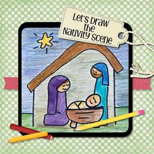 Nativity Scene Drawing