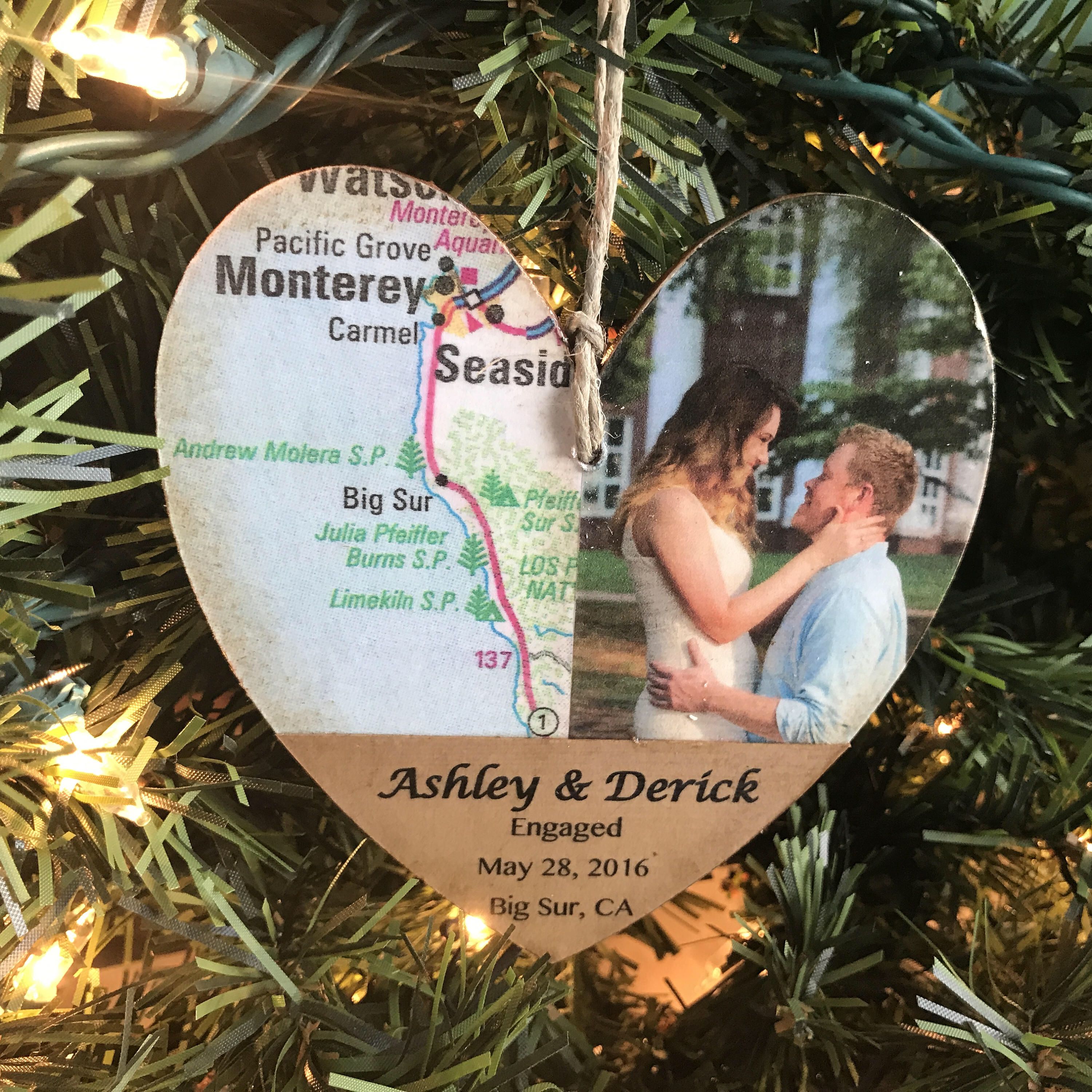 Photo Engagement Ornaments