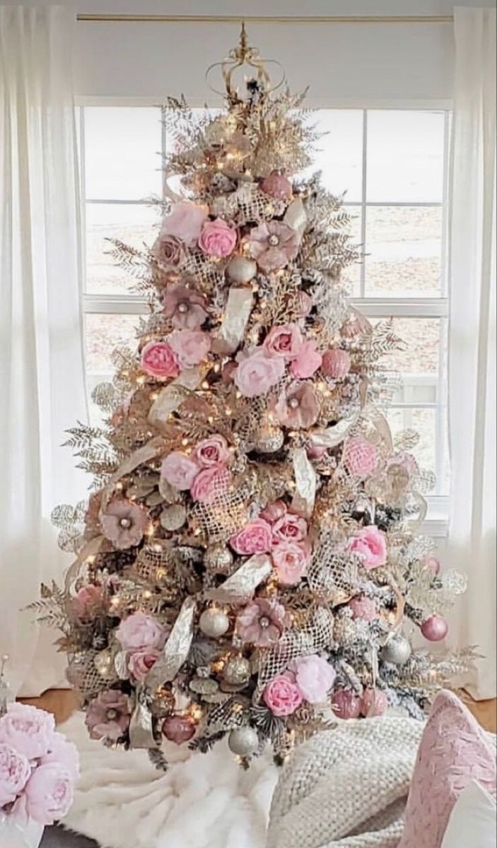 Pink Christmas Tree Decorations Ideas Budget