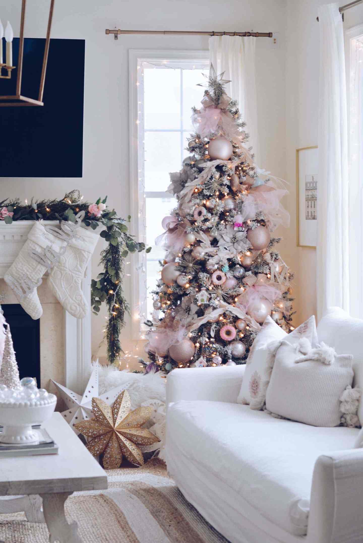 Pink Christmas Tree Decorations on a Budget