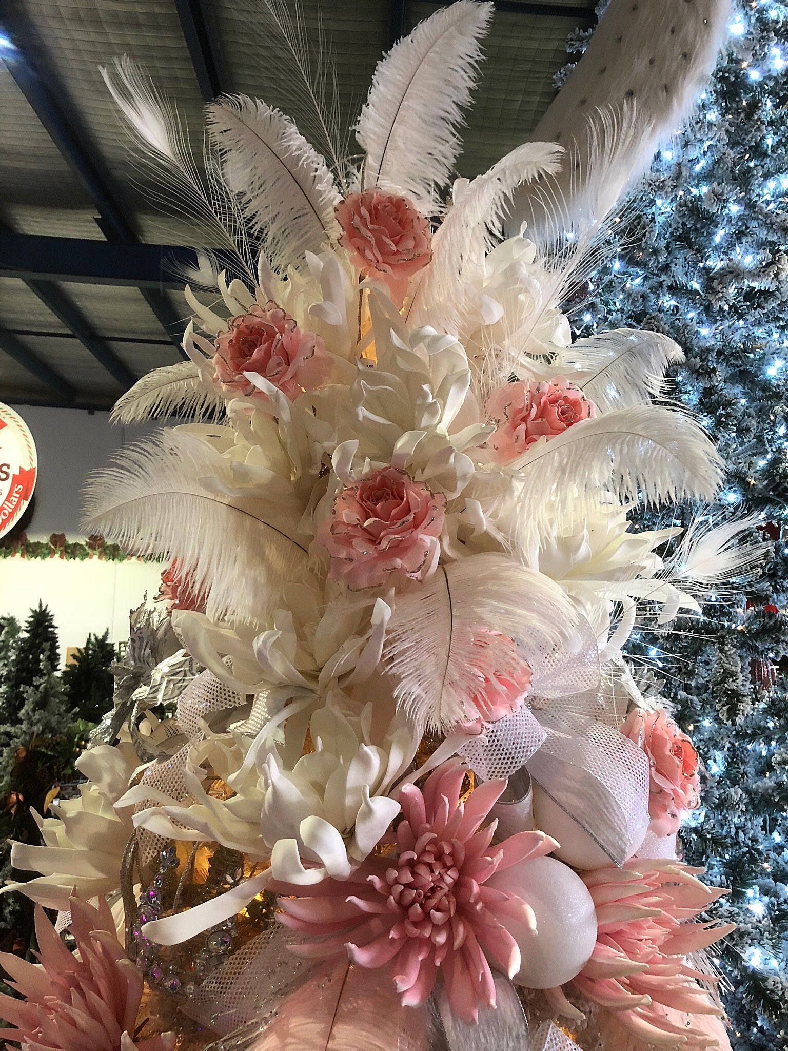 Pink Christmas Tree Topper