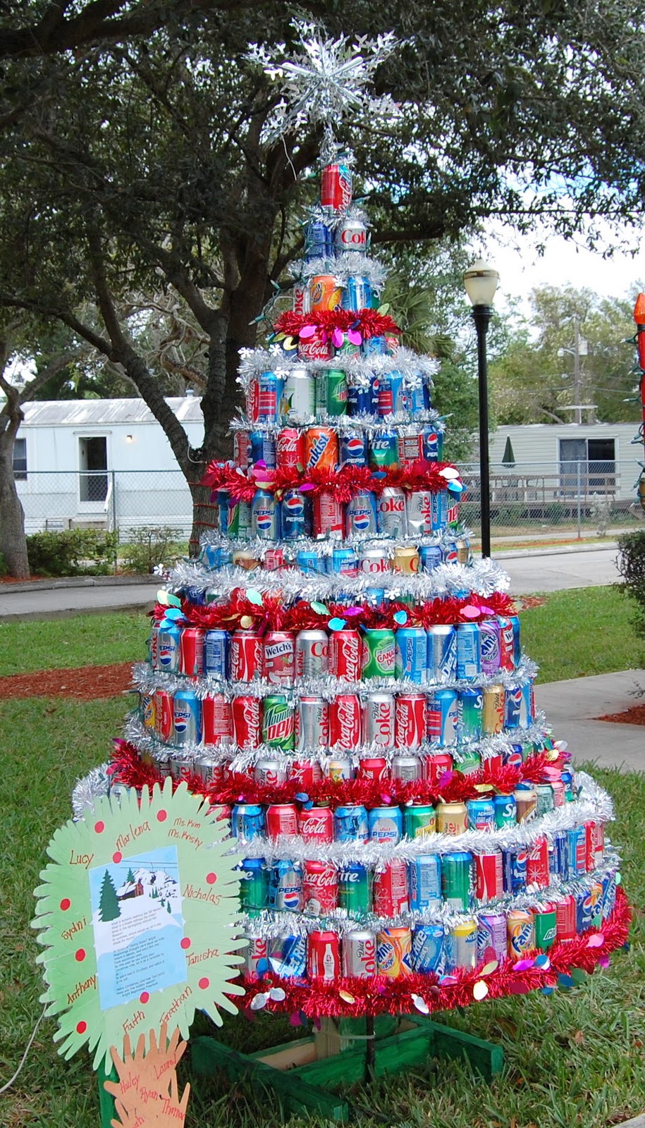 Recycled Material Christmas Tree