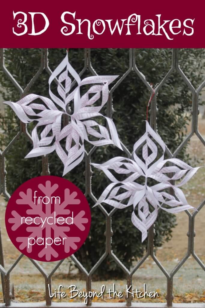 Red and White Paper Snowflakes